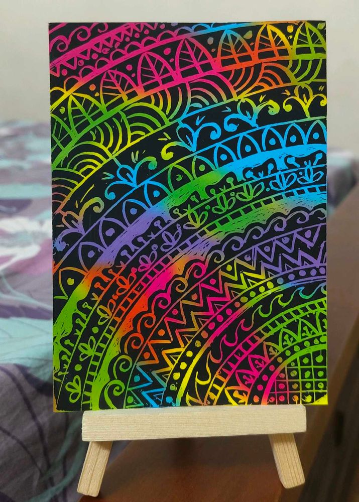 Vibrant Mini Mandala Desk Decor Art