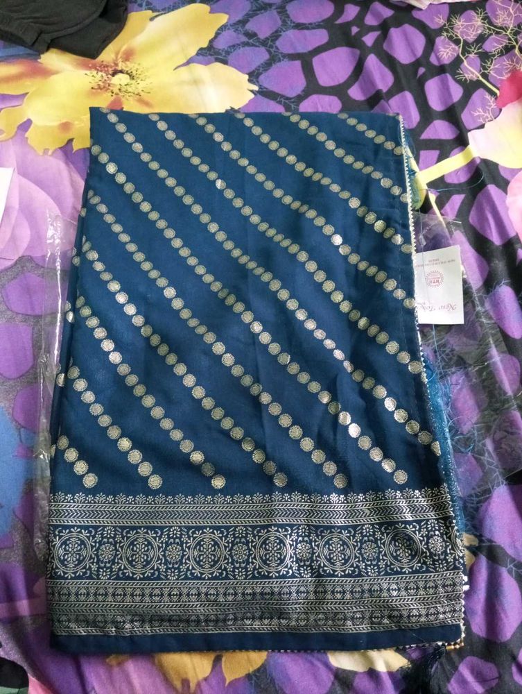 Blue Printed Fabric