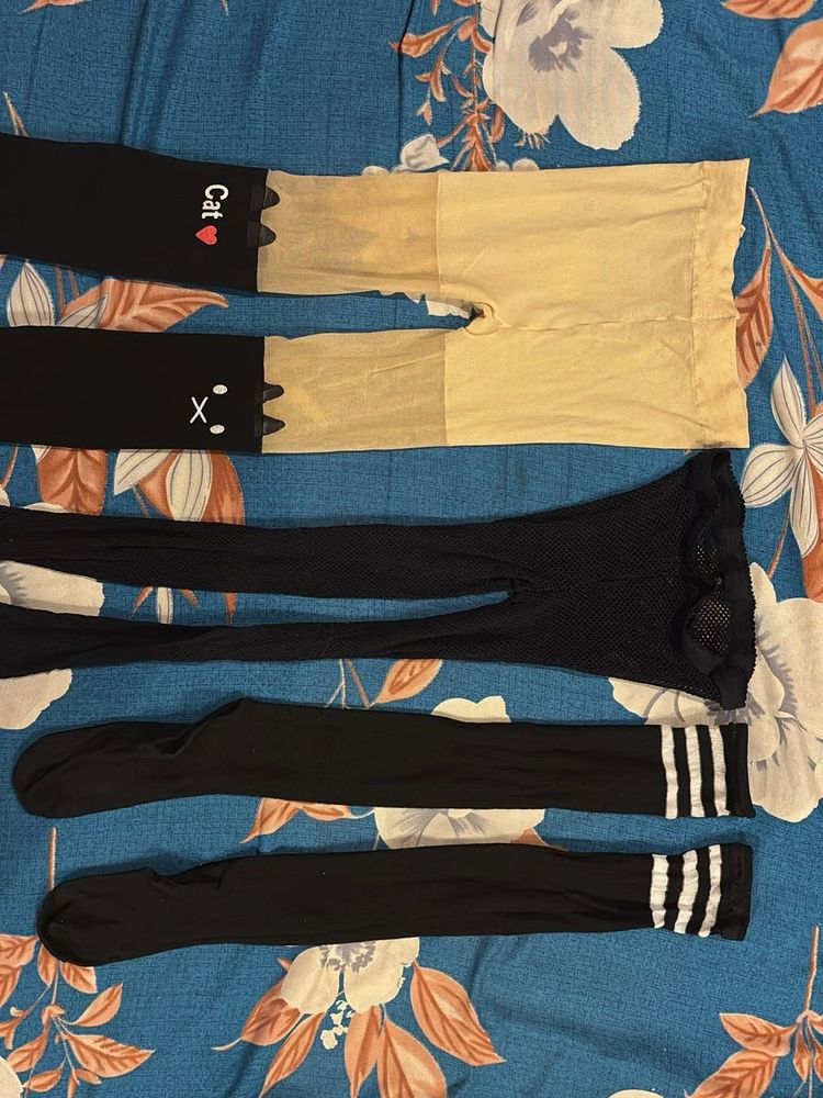 Stockings + Thigh High Socks Bundle