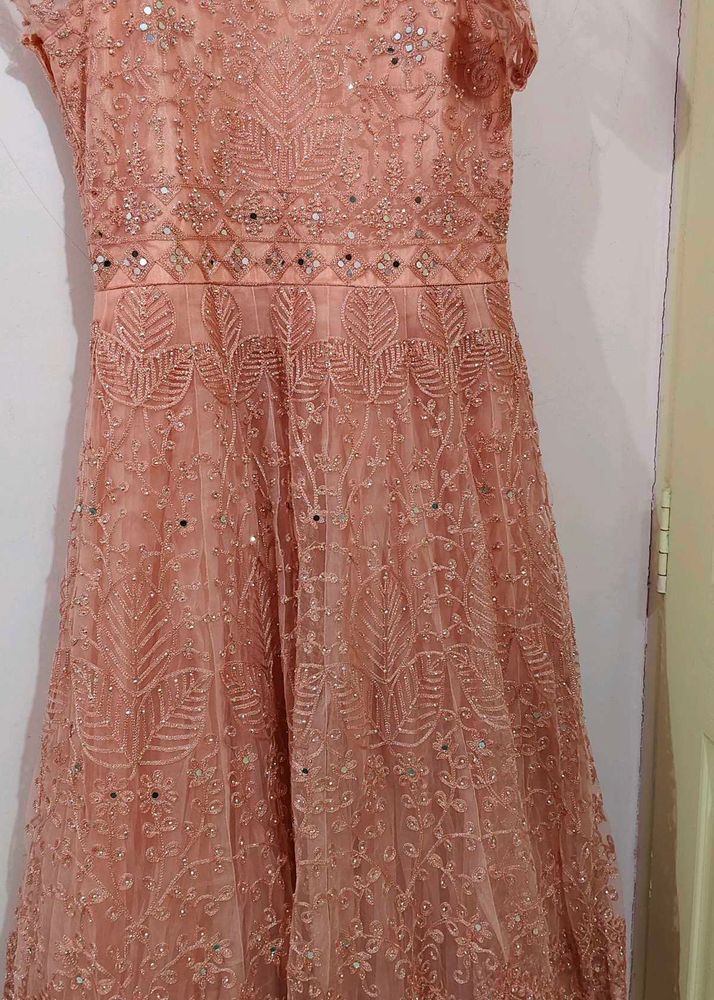 Beautiful Pink Colour Long Gown