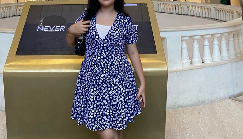 Printed Floral A-Line Dress