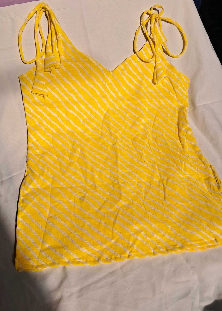 Short Yello Kurti