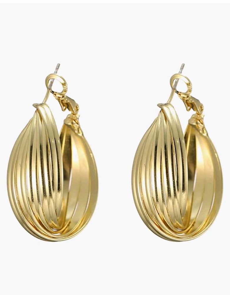 Yellow Chimes Golden Hoop Earrings