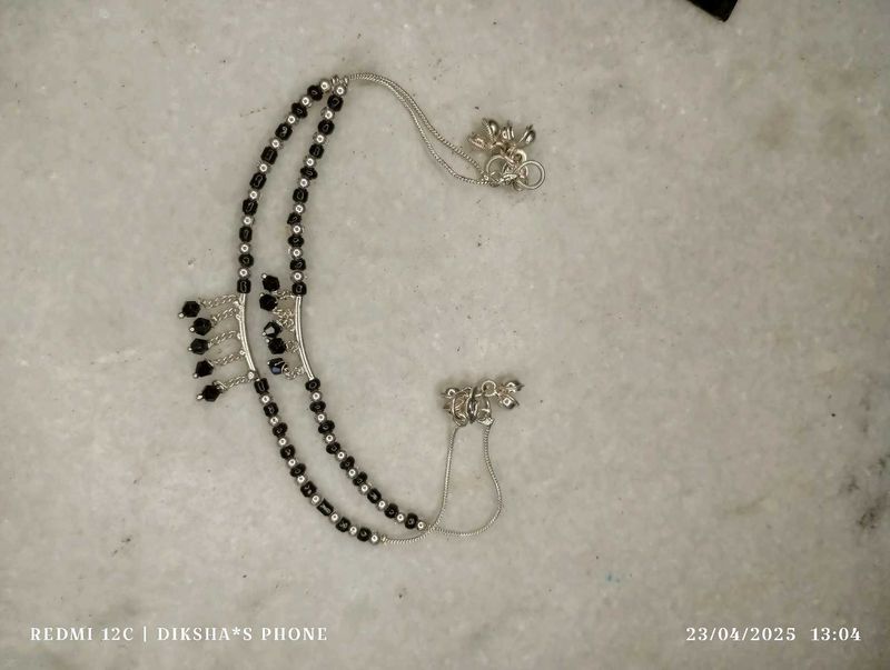 Black Pearl Anklet,Payal