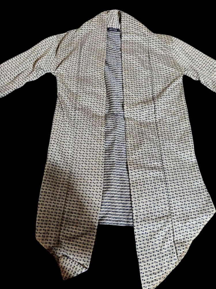 Patterned Duster Cardigan