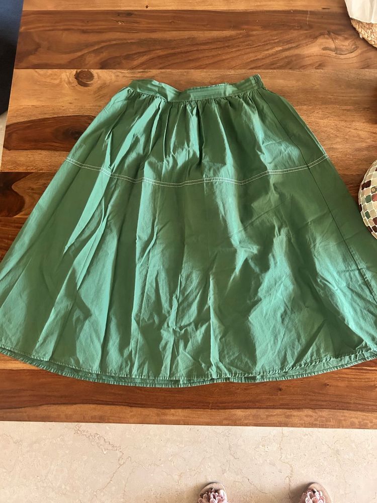 Bottle Green Skirt