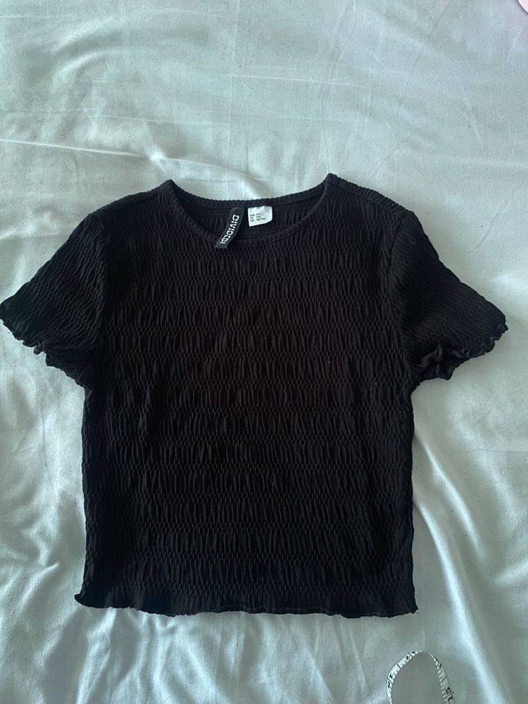 Black textured top