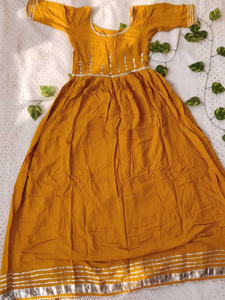Elegant Mustard Ethnic Dress