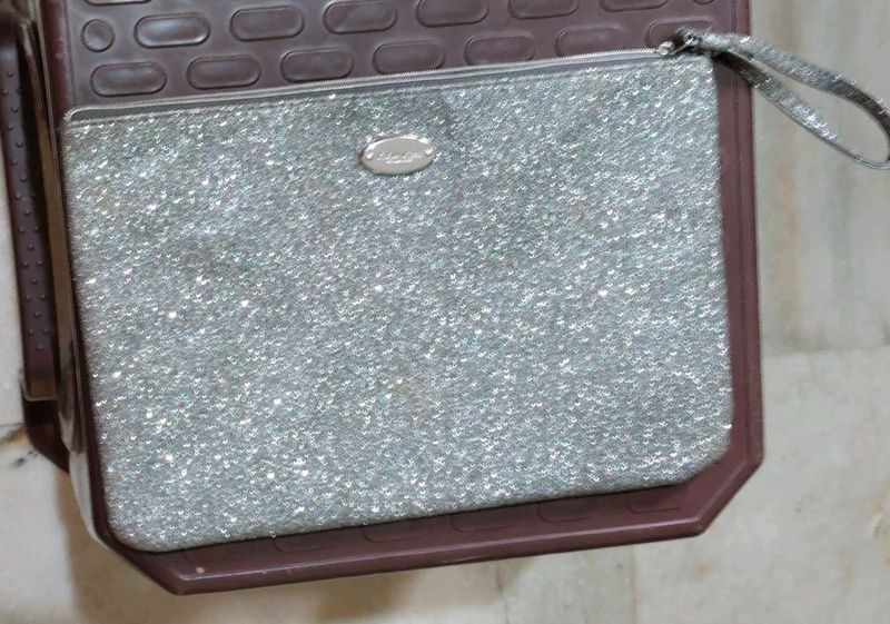 Sparkly Silver Clutch
