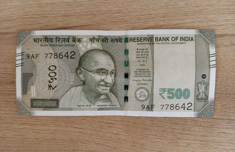 '786' SERIAL NUMBER ₹500 CURRENCY