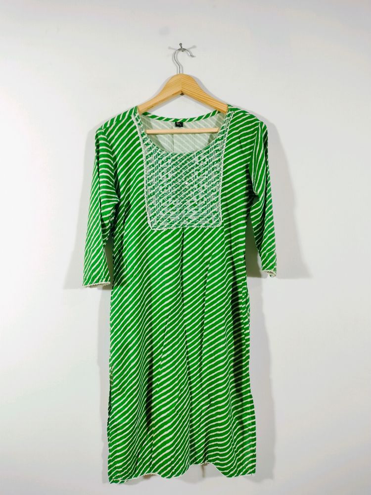 Green Striped Kurta (Women&#39;s)