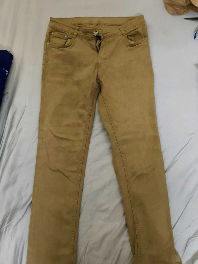 Khaki Slim Fit Casual Pants
