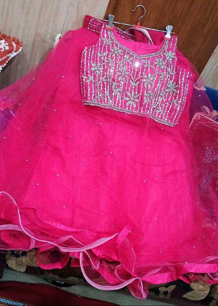 Rose Pink Beautiful Lehenga