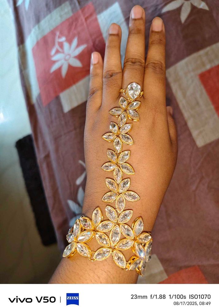 Statement Floral Hand Harness Ring