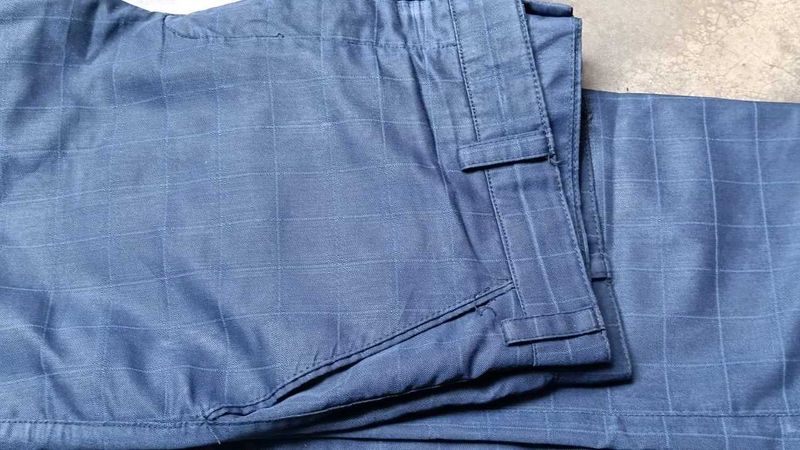 Blue Plaid Dress Pants