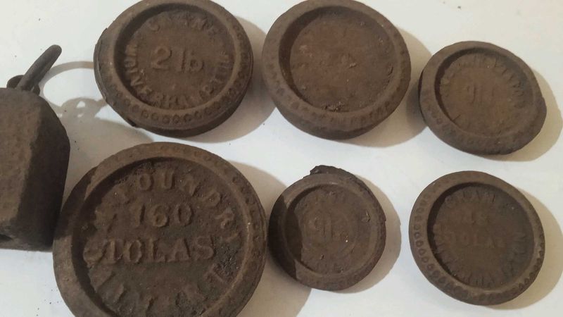Antique Iron Metal Weights