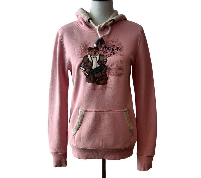 Teenie Weenie Womens Pink Bear Fishing Camp With T
