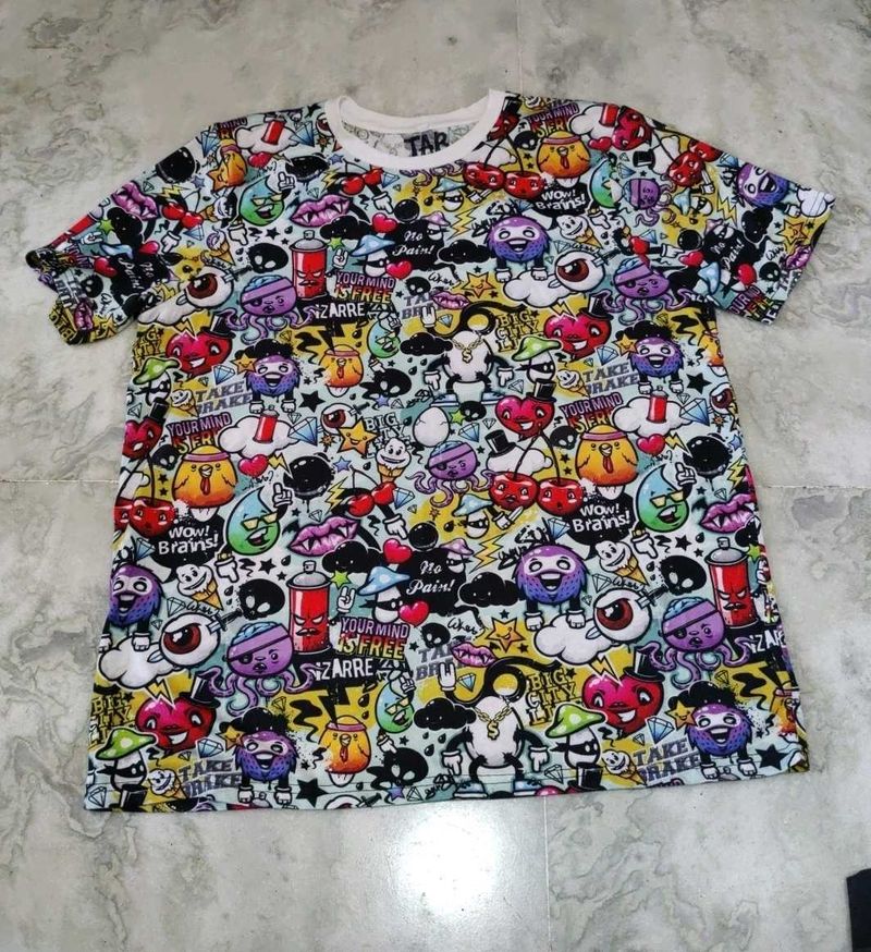 Cartoon Print T-shirt