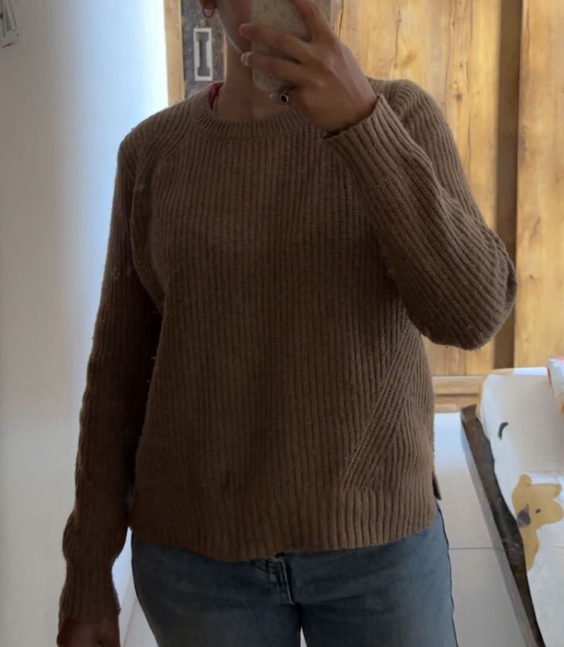 Cozy Brown Knit Sweater
