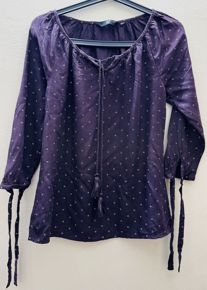 Purple Peasant Top