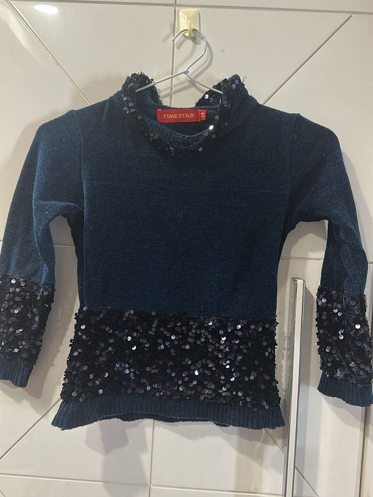 Girls&#39; Sparkly Timestar Sweater