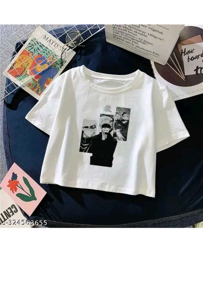 Anime Naruto Printed T Shirt White