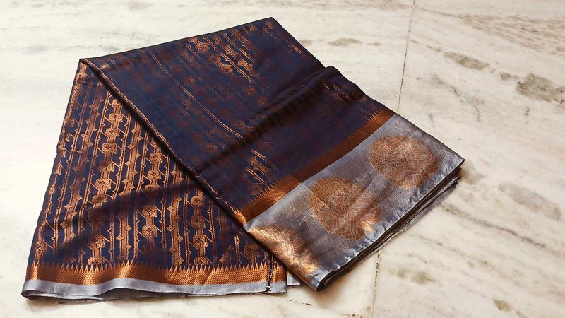 Elegant Blue Silk Saree