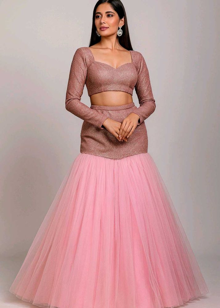 BEAUTIFUL TRENDY FISH CUT LEHENGA😍✨