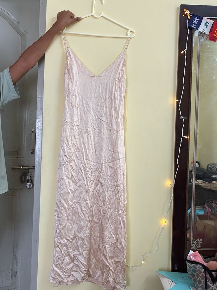 Elegant Pink Slip Dress