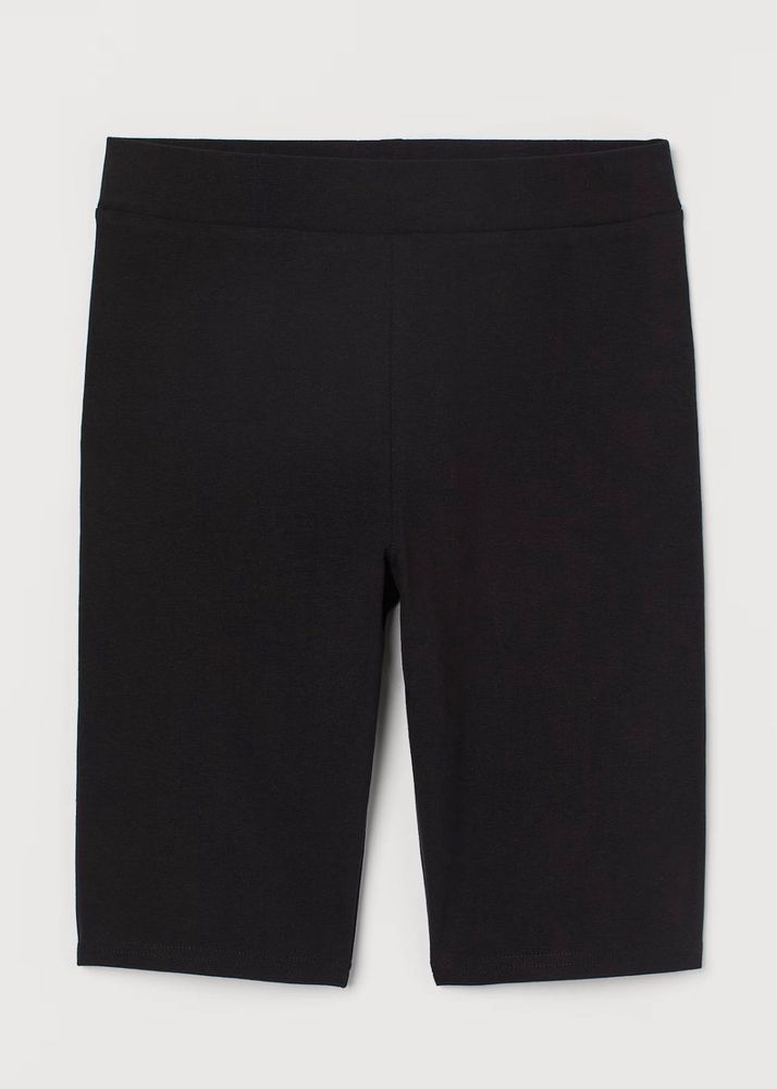 H&amp;M Black Biker Jersey Shorts