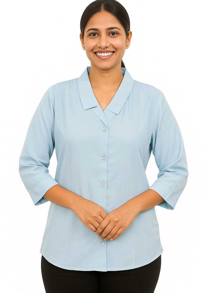 Light Blue 3/4 Sleeve Top