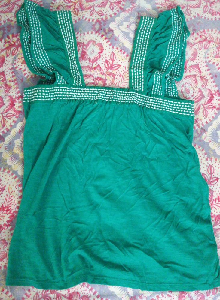Green Sleeveless Top
