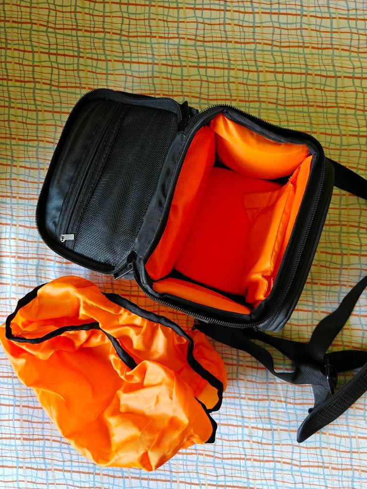 Orange-Lined Camera/Utility Bag