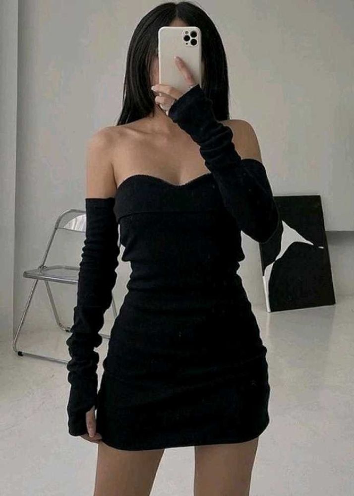 Chic Black Bodycon Mini Dress