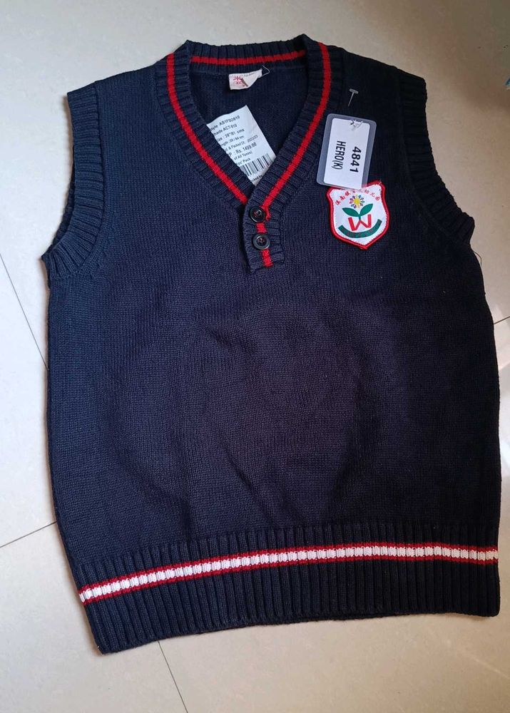 New Wit tag Boys Blue Sweater Vest 7 to 11yrs