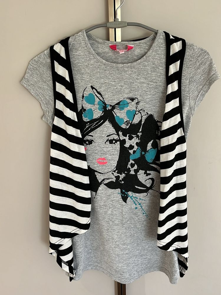 Girls 2 Piece Set- Top With Shrugs