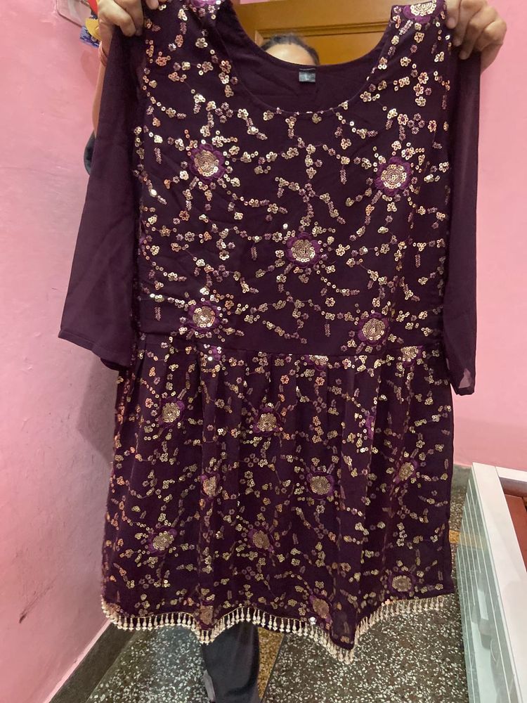 Elegant Purple Kurta