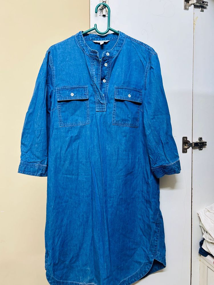 Denim Shirt Dress S size