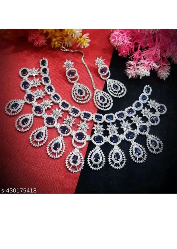 Elegant Blue Stone Jewelry Set