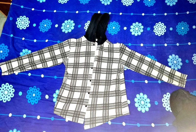 Hooded Plaid Shirt