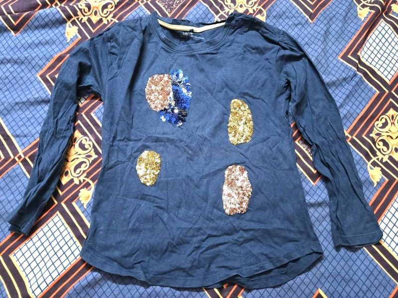 Navy Long Sleeve Top