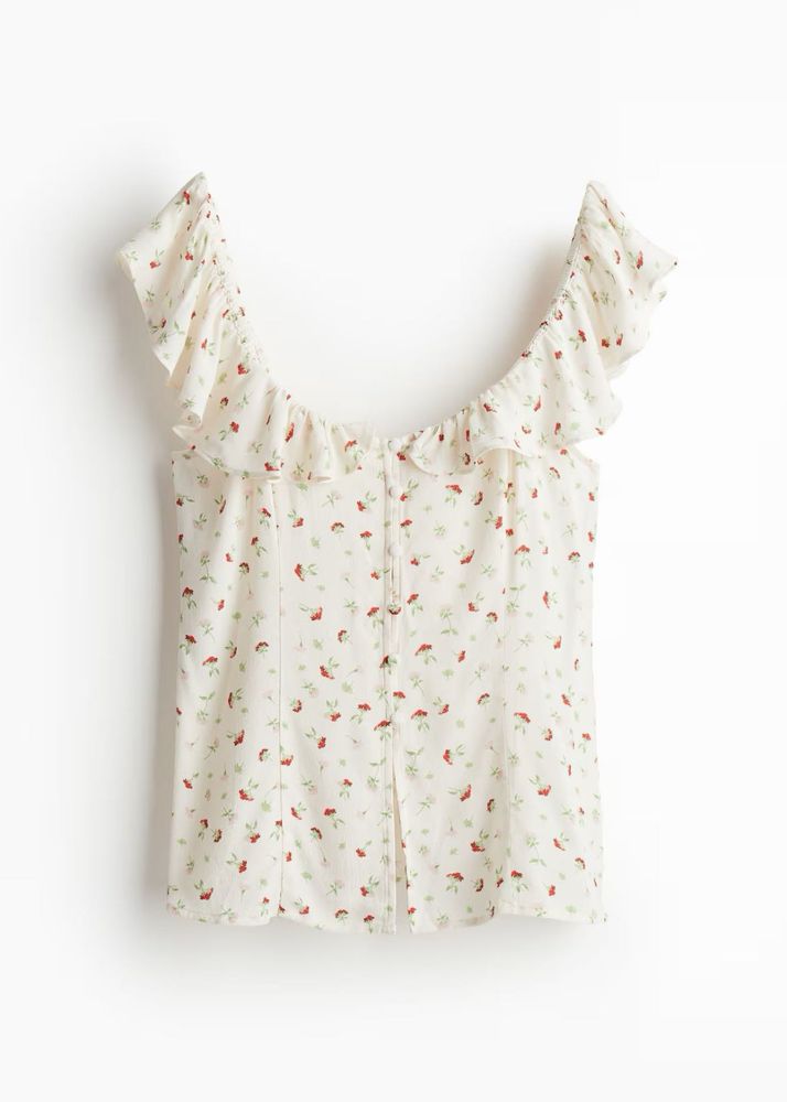 Floral Ruffle Top