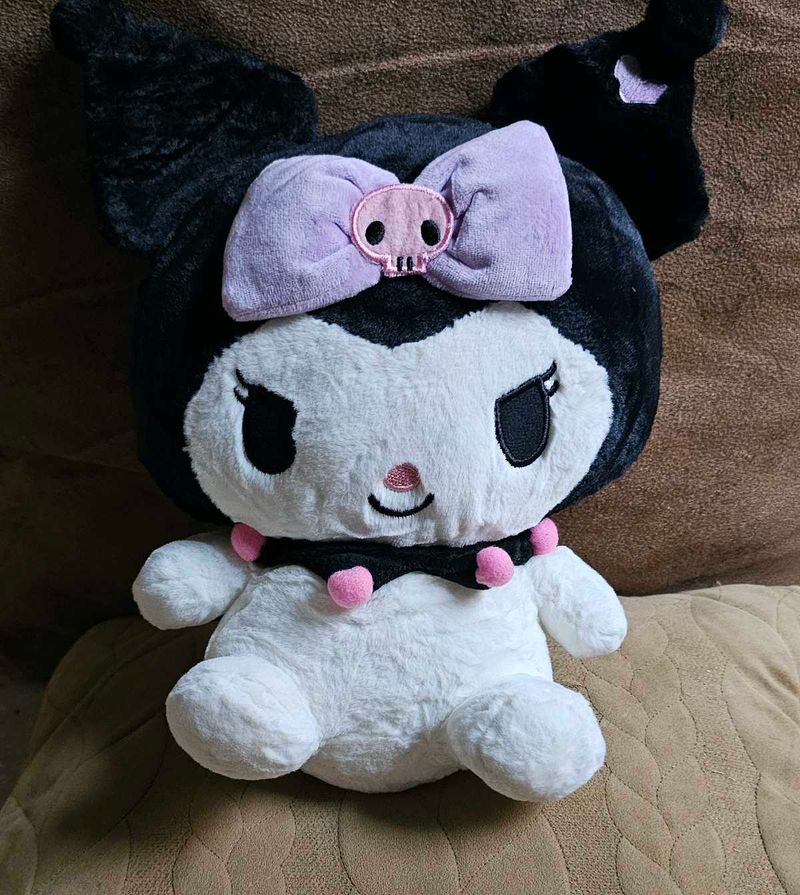 Kuromi Ribbon Plush 💜🖤