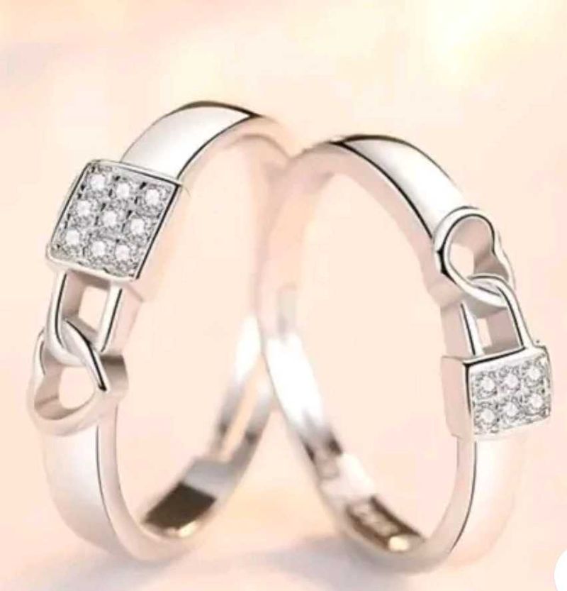 Lock &amp; Key Couple Rings