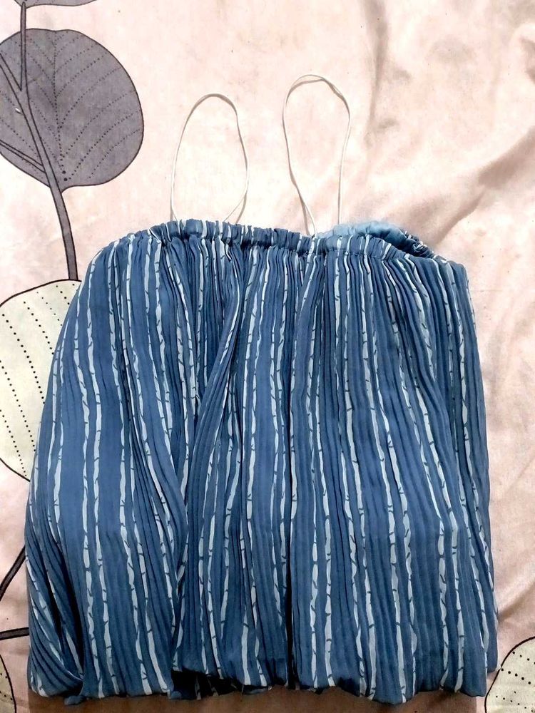 Blue Striped Cami Top