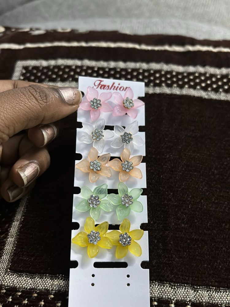 Flower Stud Earring Set