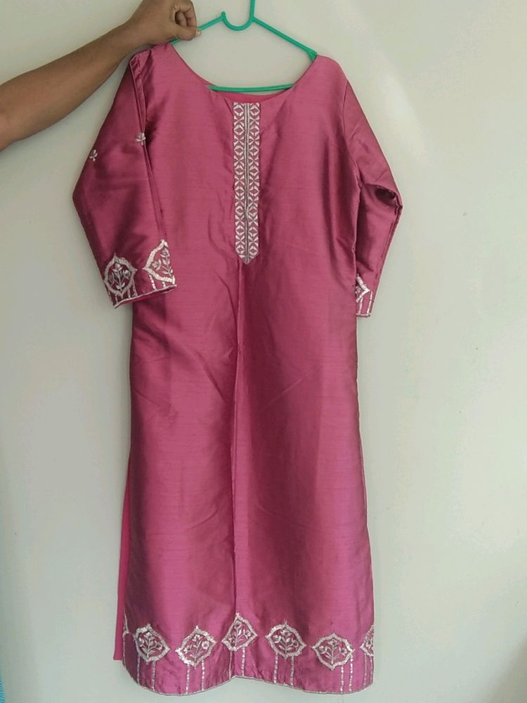 Cotton Silk Straight Kurta