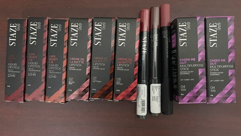 Staze 11 Items Combo Lipsticks &amp; Blush