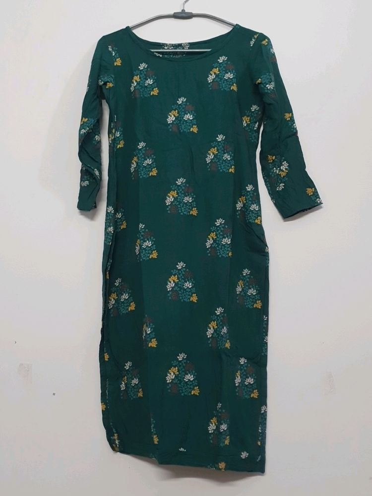 Green Printed Kurti