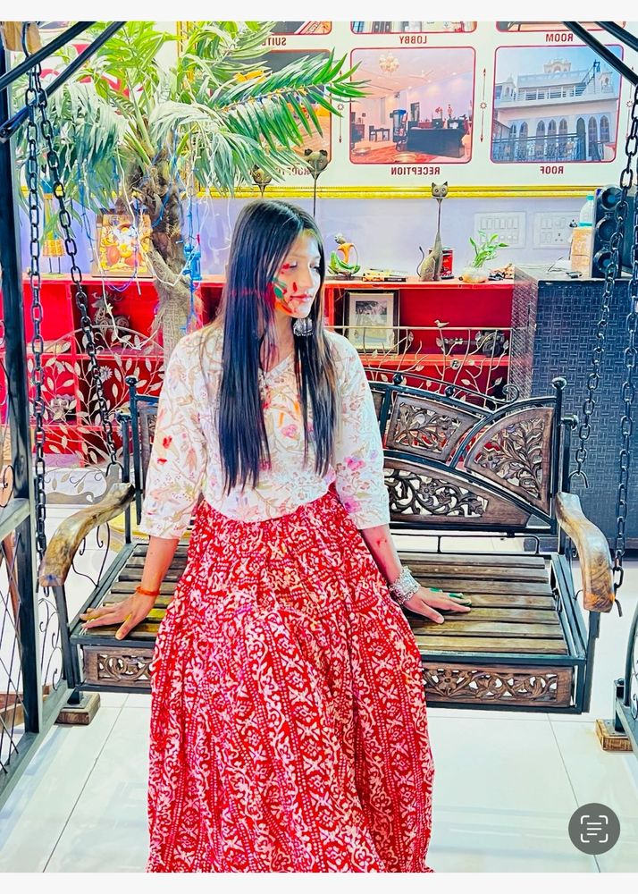 Printed Skirt and Top
